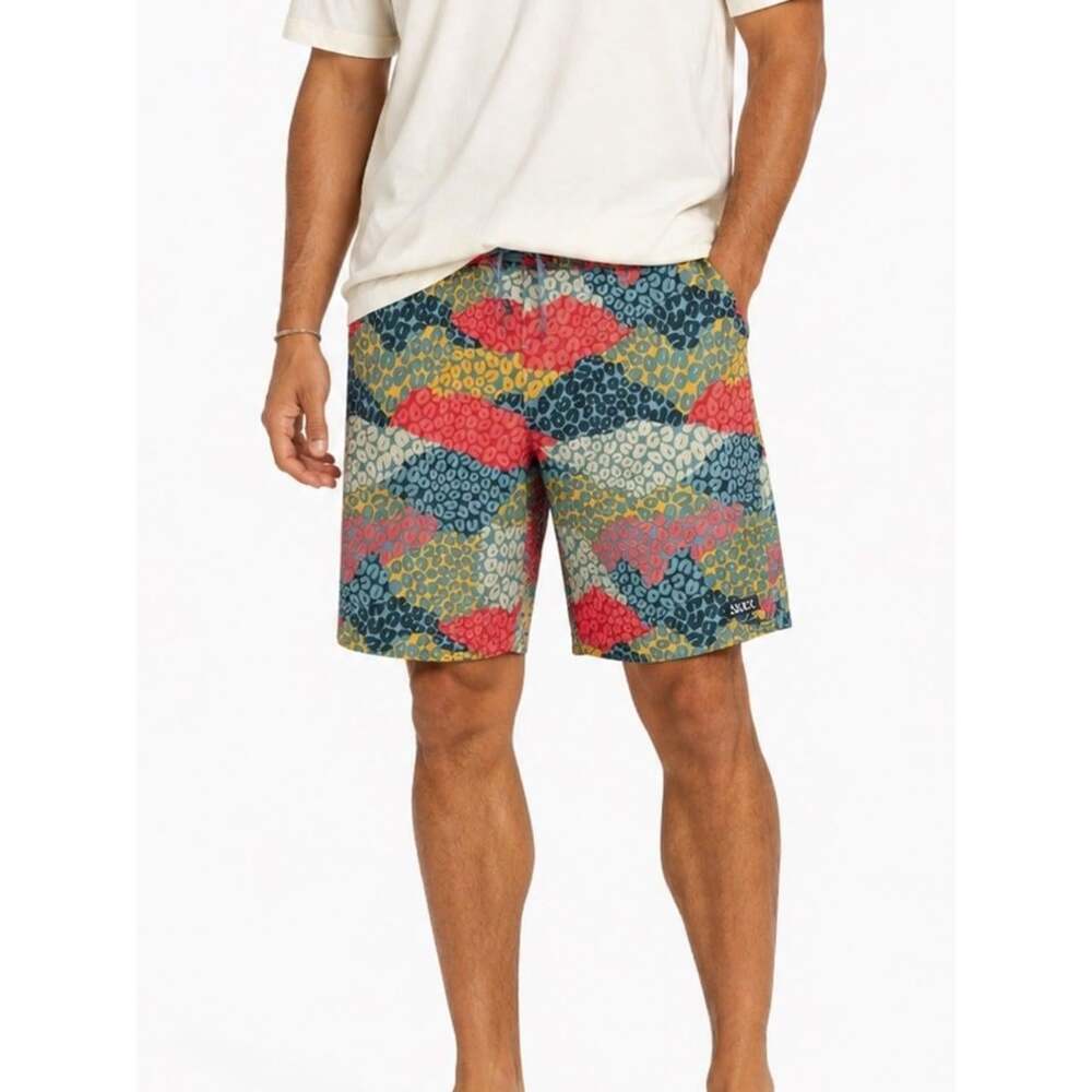 SAXX Men's Blue and Red Swim-briefs-shorts